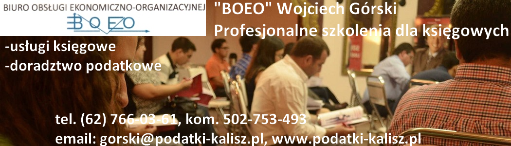 szkolenia dla księgowych kalisz Boeo Wojciech Górski banner 2